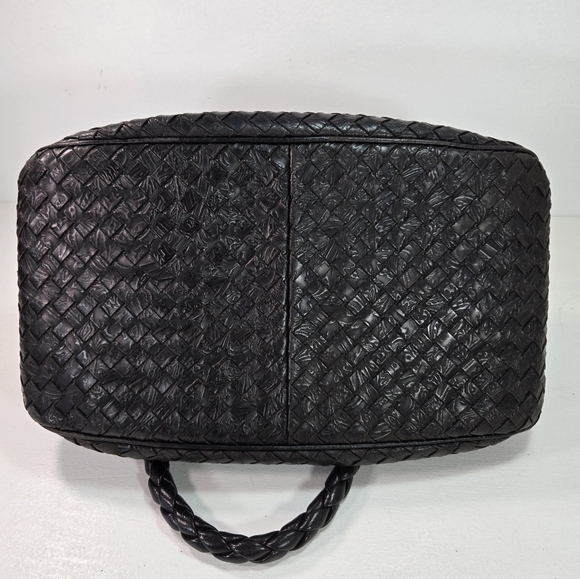 Bottega Veneta Woven Embossed Leather Dark Brown Tote Bag - Picture 8 of 15